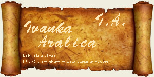 Ivanka Aralica vizit kartica
